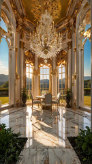 Interior of a mansion