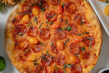 Pizza and party Day Close up