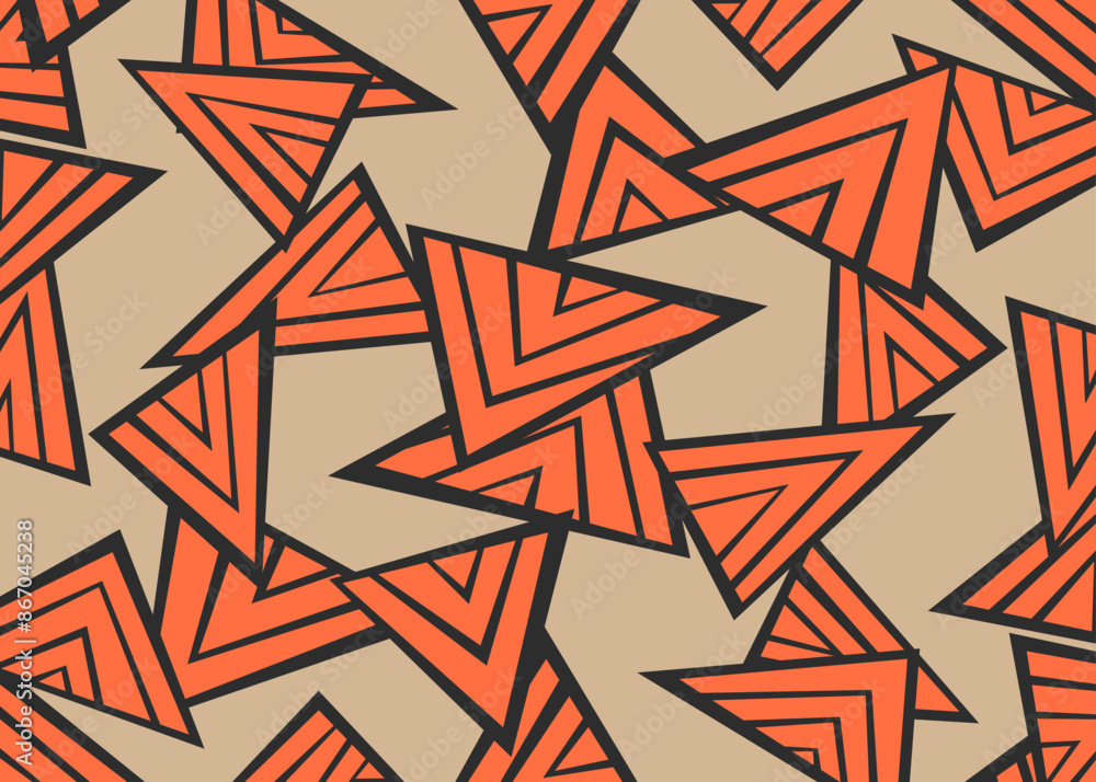 Poster abstract background with seamless irregular overlapping triangle lines pattern