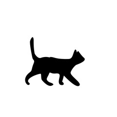 Cat Silhouettes Vector Illustration, perfect for Halloween, cat lovers. Features various cat poses. Ideal for pet, animal, feline, domestic, house cat themes