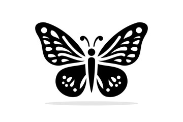 Awesome butterfly illustration with silhouette art