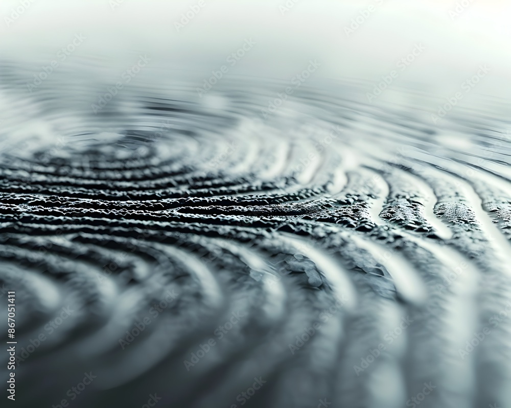 Aufkleber detailed macro photograph of intricate fingerprint patterns on a monochrome background