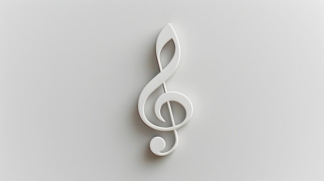 Classic Detailed and Elegant Music Note Icon on White Background - Powered by Adobe