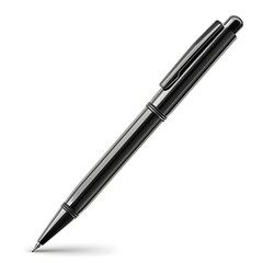 Sleek and Detailed Modern Pen Icon on a White Background with Copy Space