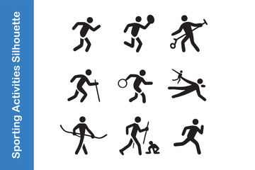 Obraz premium Sporting activities silhouettes 