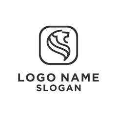 black lion head logo