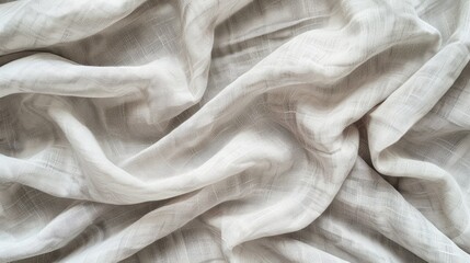 Light grey linen fabric background with space for text