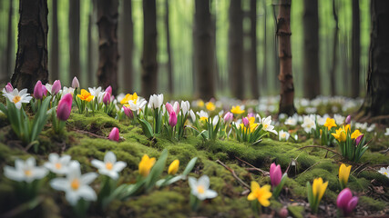 spring flowers in the garden