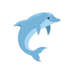 cute dolphin cartoon jumping