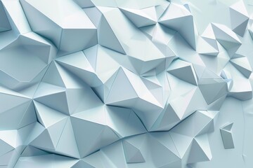 Obraz premium Abstract white polygonal background. Geometric 3D render with low poly triangle pattern. Design element for business, technology, or modern concepts.