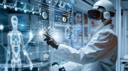 Fototapeta premium AI technologies in developing personalized therapies.