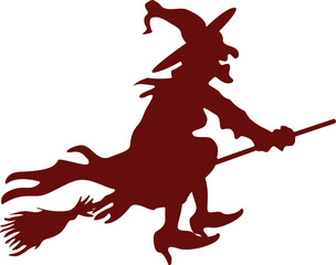 Halloween witch silhouette