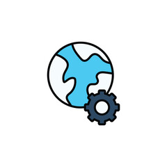 World icon design with white background stock illustration