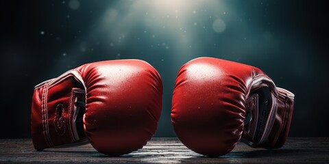 Red Boxing Gloves Ready for a Fight