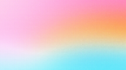 abstract gradient grid background - pink, orange, blue - digital art.