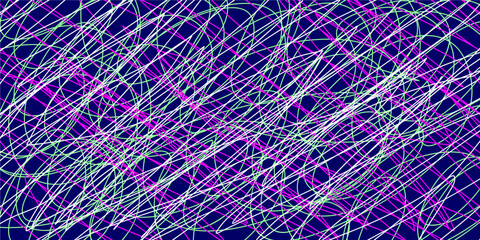 Colored tangled pattern. Abstract chaotic texture. Background with lines and waves. Art creation
