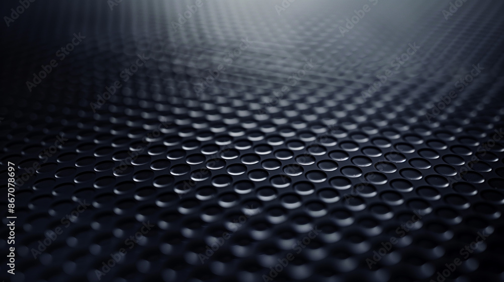 Poster a close-up of a black fabric with a pattern of dots. the image has a moody and mysterious feel to it