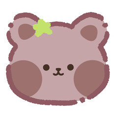 cute Bear face illustration