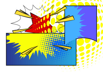 Abstract vintage cartoon backdrop, comic book background. Retro vector comics pop art design.