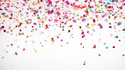 A Vibrant Explosion of Colorful Confetti in a Festive Celebration