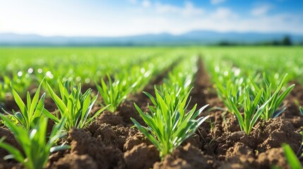Fototapeta premium green wheat field