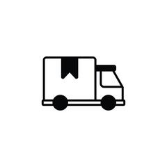 Delivery Truck icon design with white background stock illustration