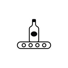 Bottle icon design with white background stock illustration