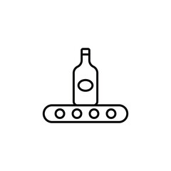 Bottle icon design with white background stock illustration