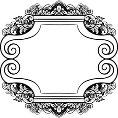 Vintage fancy title border element antique victorian retanggle with spearheads header frame vector