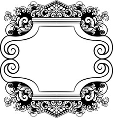 Vintage fancy title border element antique victorian retanggle with spearheads header frame vector