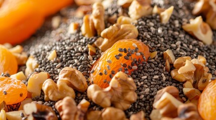 Thinking outside the bag a blend of foraged black walnuts chia seeds and dried apricots creates a unique and deliciously satisfying trail mix experience.