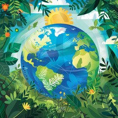 an inspiring and educational illustration to celebrate World Ozone Day