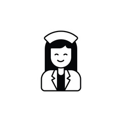 Nurse icon design with white background stock illustration