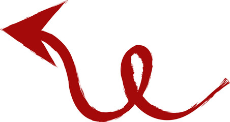 abstract red arrow icon