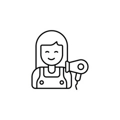 Hairdresser icon design with white background stock illustration