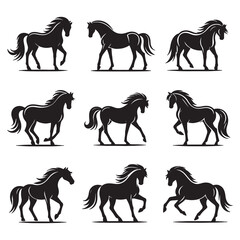 A horse silhouette vector illustration