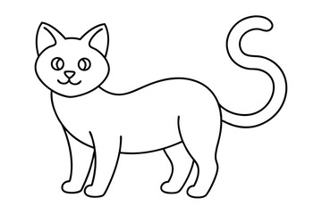 Halloween cat vector illustration, Halloween silhouette vector

