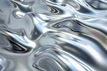 Silver abstract background with wavy pattern created with generative ai