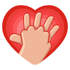 Obraz premium CPR symbol design illustration icon
