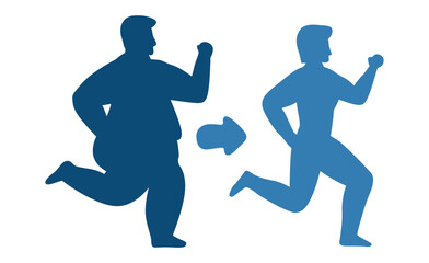 Obesity Transformation diet program illustration