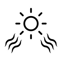 Heat Wave Vector Line Icon Design