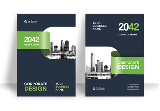 Green and Black Book Cover Layout