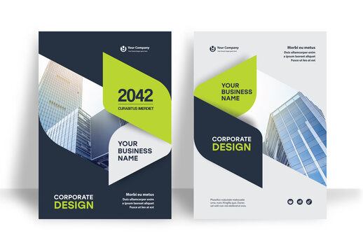 Green and Black Book Cover Layout