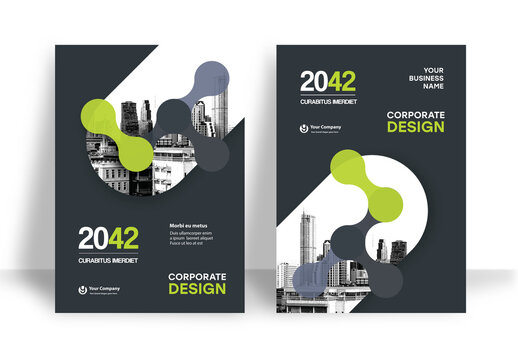 Green and Black Book Cover Layout