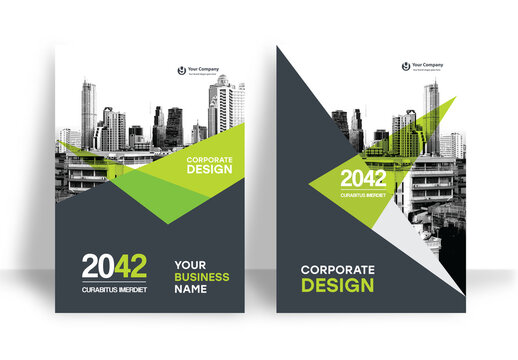 Green and Black Book Cover Layout