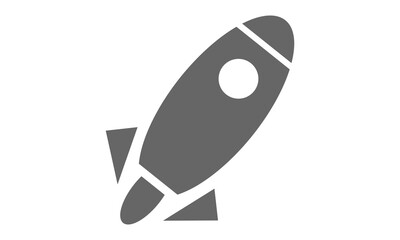 Spaceship rocket icon. Space shuttle simple line vector icon. Replaceable vector design.