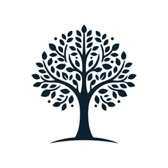Silhouette vector of tree design template