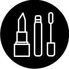 Lipstick and Lip Gloss Choices Line White Circle Black