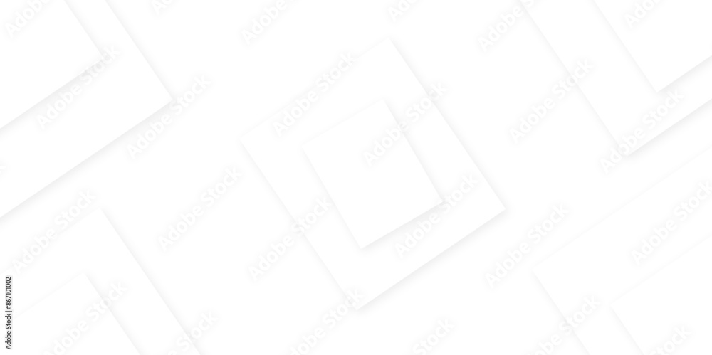 Aufkleber abstract modern white and gray geometric lines vector background. squares in bright light with soft 