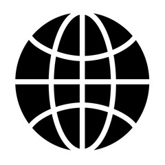 globe icon on black